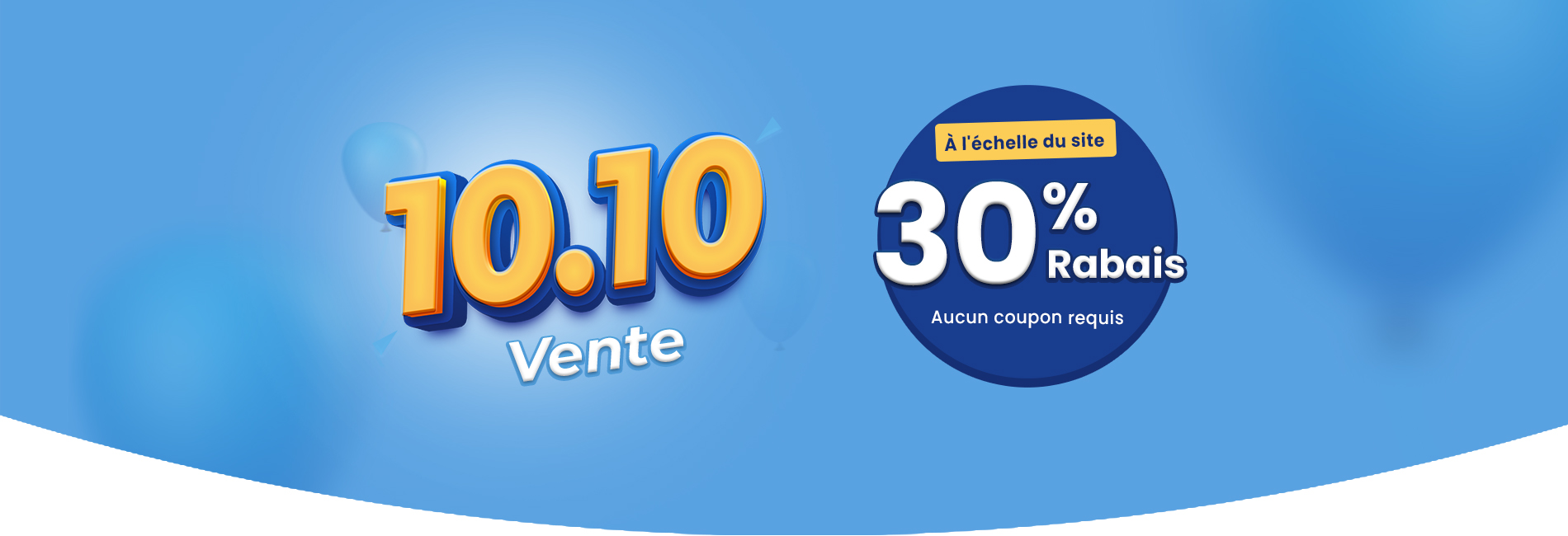 Bannière de vente